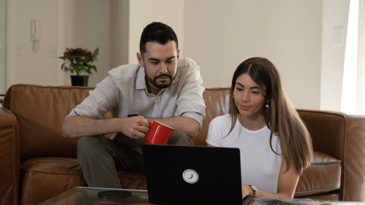 couple checking how to access equity in their home